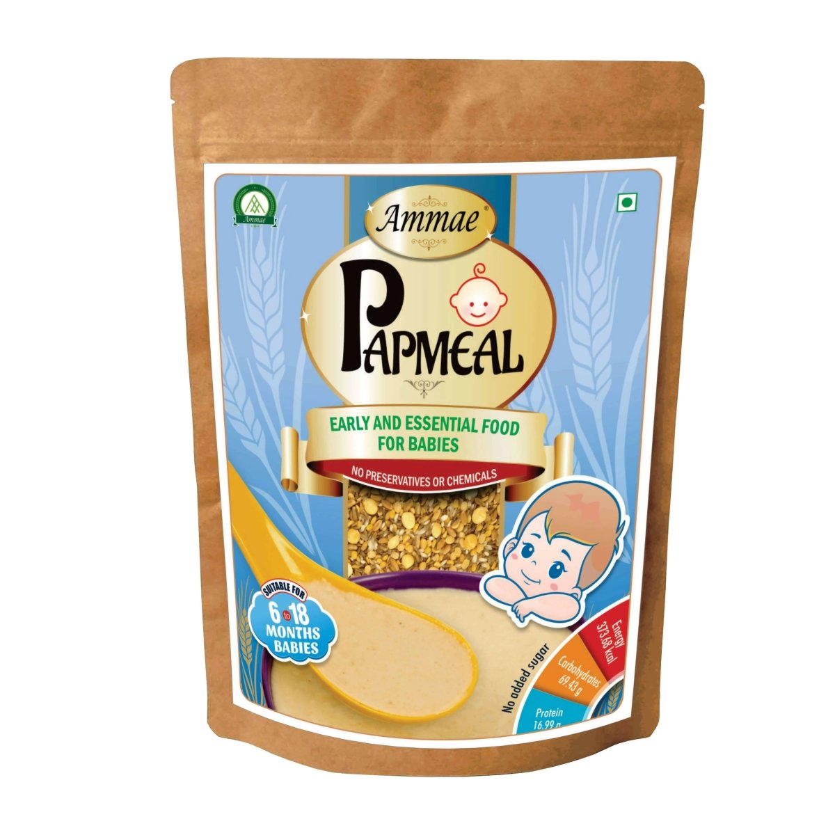 Ammae Papmeal packaging for babies on a white background