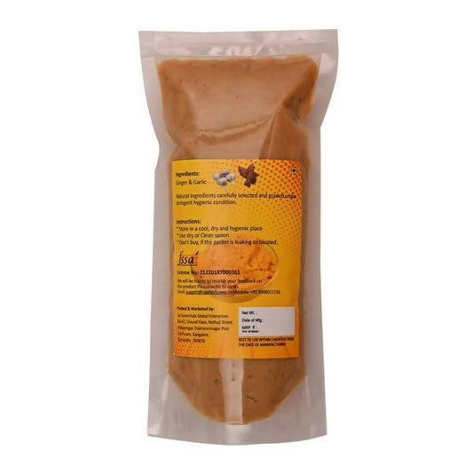 Packaged product with an orange label on a white background