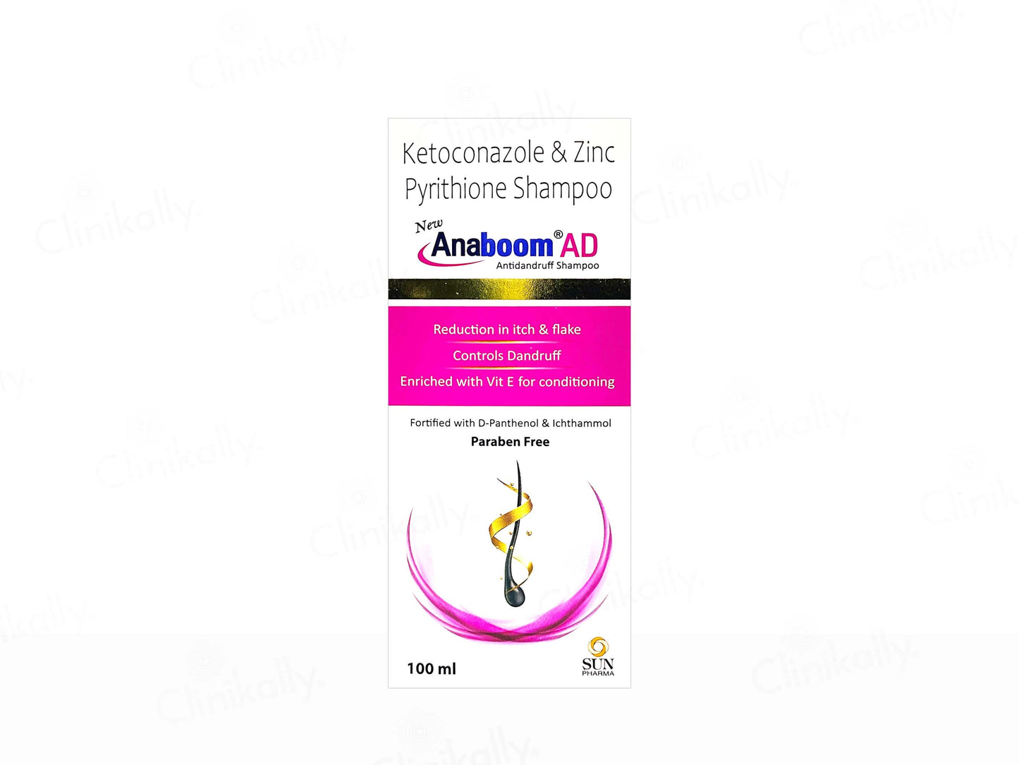 Anaboam AD shampoo packaging with text and logo on a white background