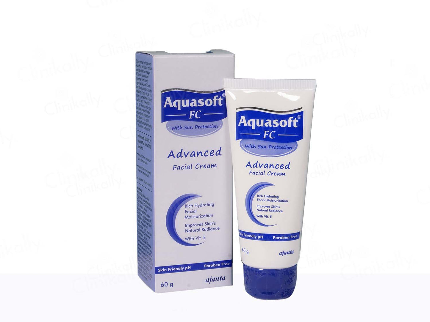 Aquasoft FC Advanced Facial Cream tube and packaging on a white background