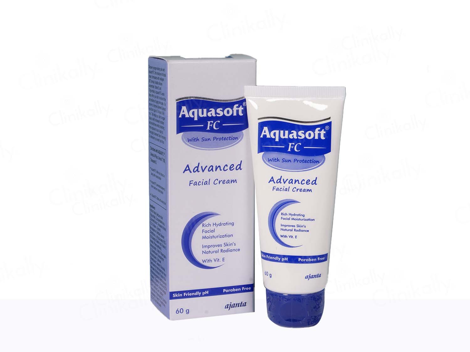 Aquasoft FC Advanced Facial Cream tube and packaging on a white background