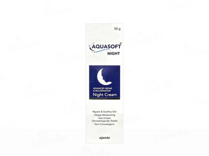 Aquasoft Night cream packaging on a white background