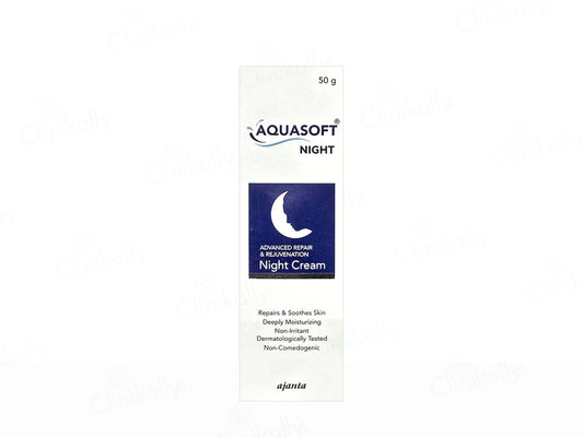 Aquasoft Night cream packaging on a white background