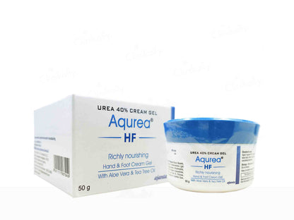 Aquarea HF Urea 40% Cream Gel packaging on a white background