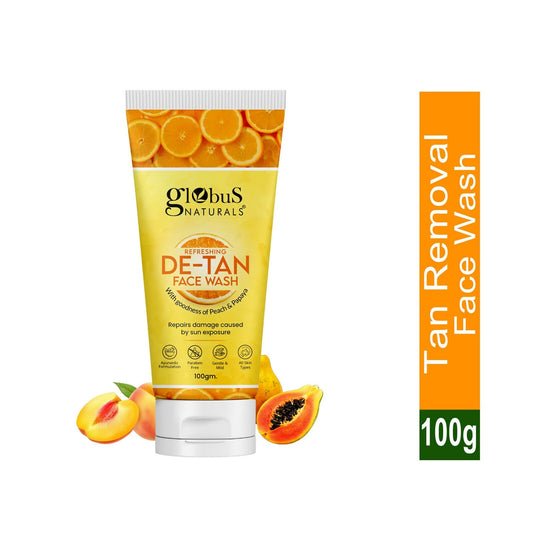 Globus Naturals De Tan Face Wash, Suitable For All Skin Types