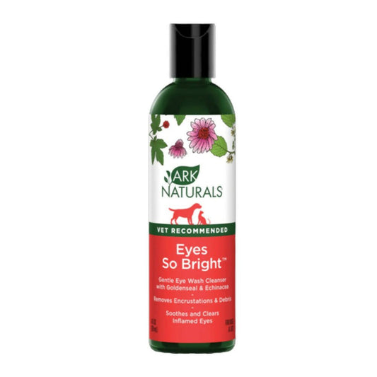 Bottle of Jarrow Naturals Eyes So Bright eye wash on a white background