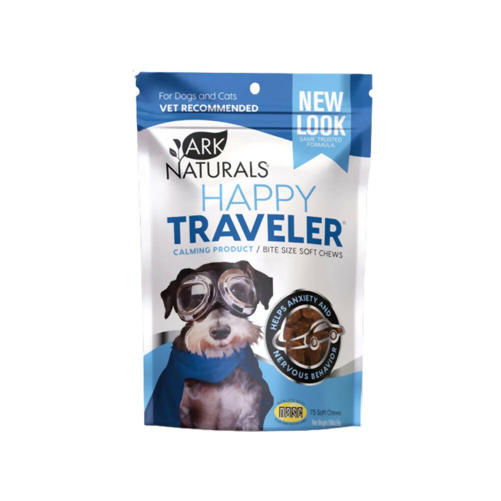 Nark Naturals Happy Traveler product packaging on a white background