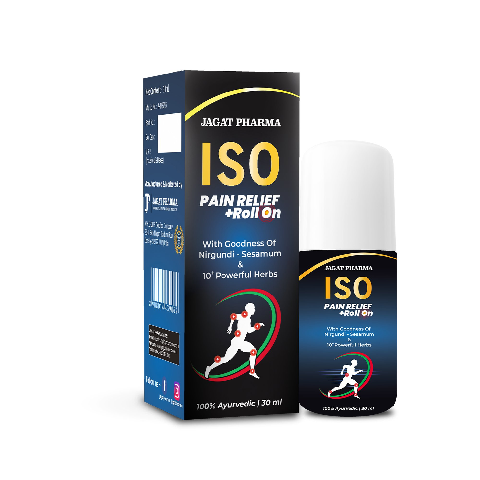 Jagat Pharma ISO Pain Relief Roll On