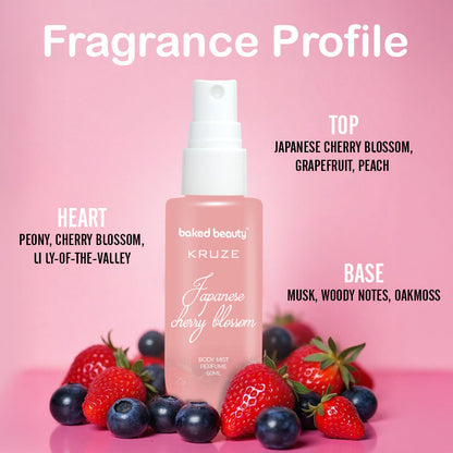 Baked Beauty Kruze Japanese Cherry Blossom Body Mist