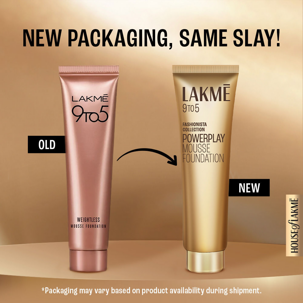 Lakme 9 To 5 Powerplay Mousse Foundation - Rose Ivory