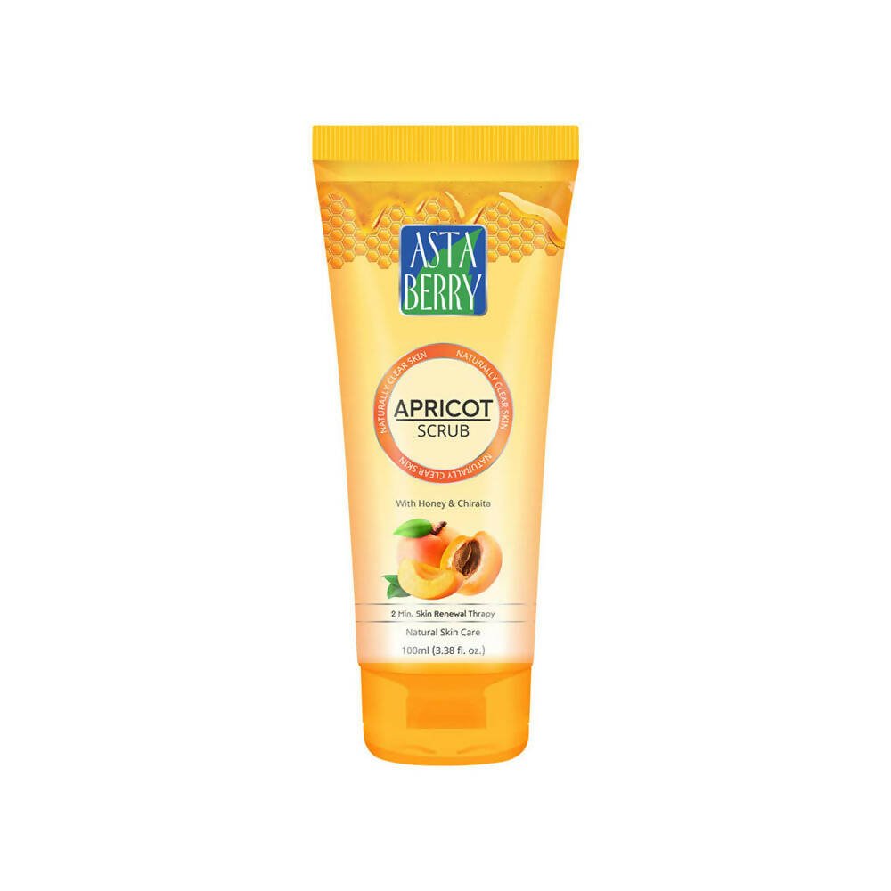 Astaberry Apricot Scrub tube on a white background