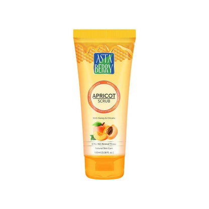 Astaberry Apricot Scrub tube on a white background