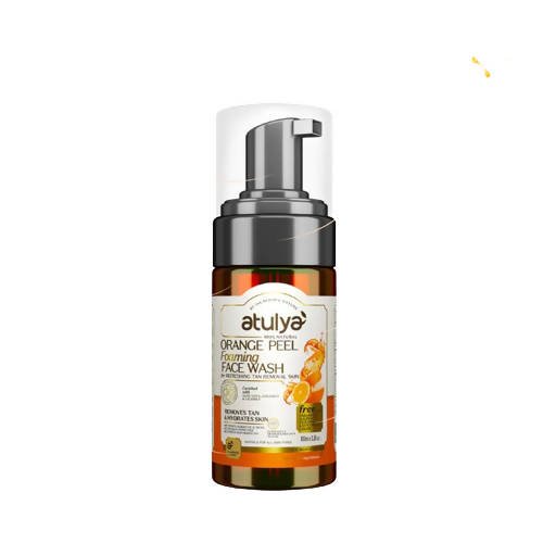 Atulya Orange Peel Foaming Face Wash bottle on a white background