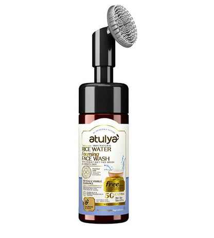Atulya Rice Water Foaming Face Wash with pump on a white background