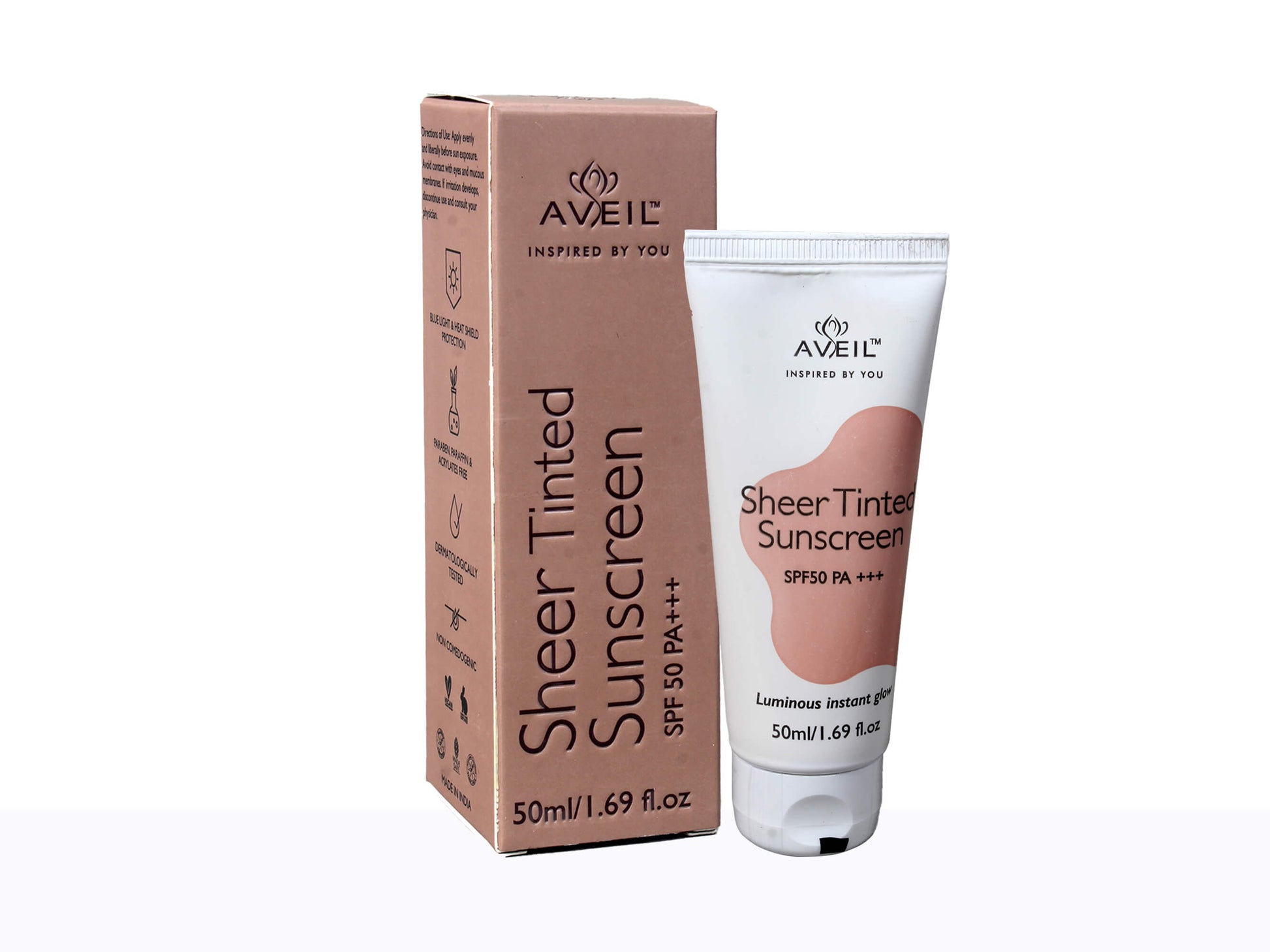 Aveil Sheer Tinted Sunscreen SPF 50 PA+++