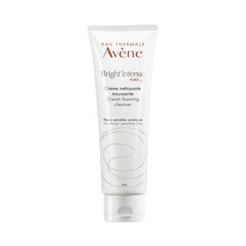 Avene Bright Intense Pure cream foaming cleanser on a white background