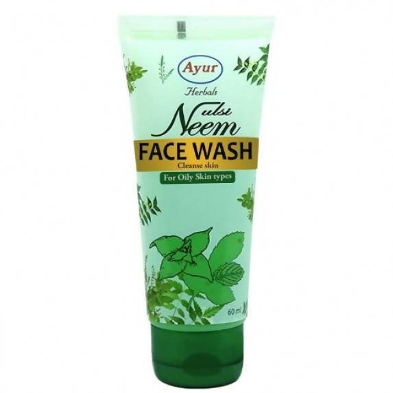 Ayur Herbals Neem Face Wash tube on a white background