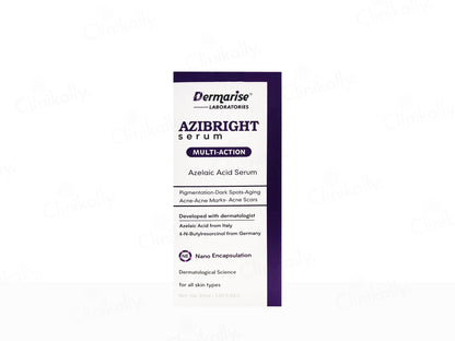 Dermarise Azibright serum packaging on a white background
