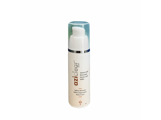Skincare product with 'azclear' branding on a white background