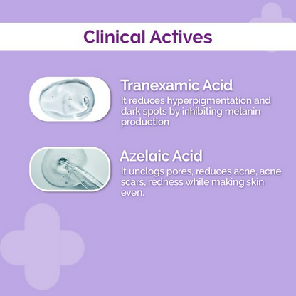 The Derma Co Tran-Zelaic Pigmentation Corrector Serum | Dual Acid Formula
