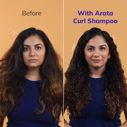 Arata Advanced Curl Care Hair Shampoo For Dry & Frizzy Hair - Murumuru Butter Evening Primrose Oil