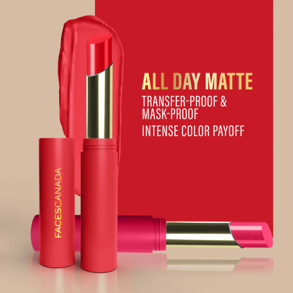 Faces Canada 3 in 1 LongStay Matte Lipstick - Haute Plum 08