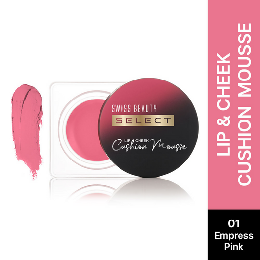 Swiss Beauty Select Lip And Cheek Cushion Mousse With Vitamin E - 1 Empress Pink