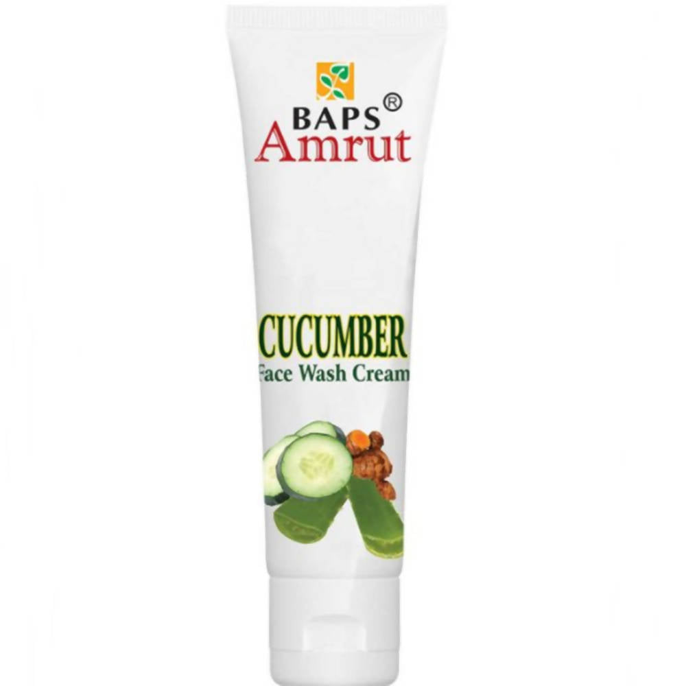 BAPS Amrut Cucumber Face Wash Cream tube on a white background