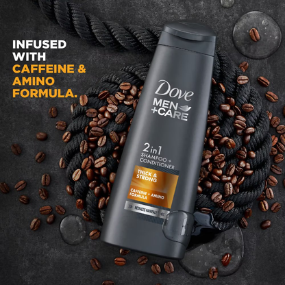 Dove Men + Care Thick & Strong 2 In 1 Shampoo + Conditioner