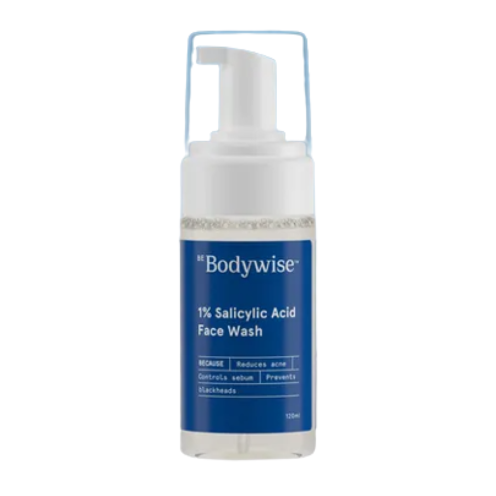 Bodywise 1% Salicylic Acid Face Wash bottle on a white background