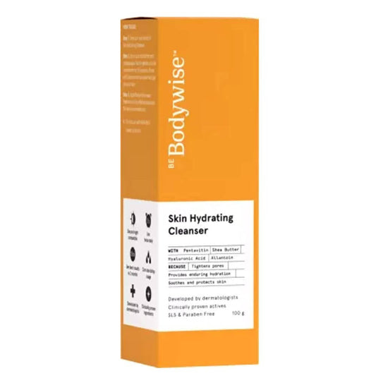 Orange box of Bodywise Skin Hydrating Cleanser on a white background