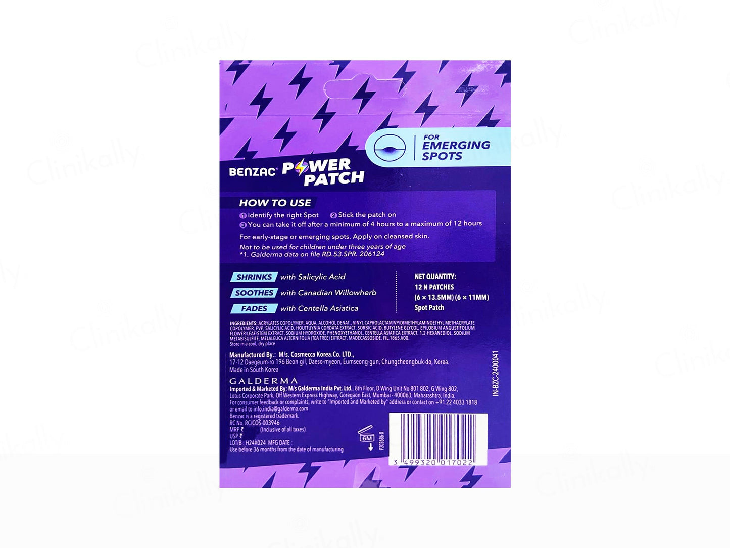 Benzac 3-In-1 Power Patch Fast Fix For Emerging Spots