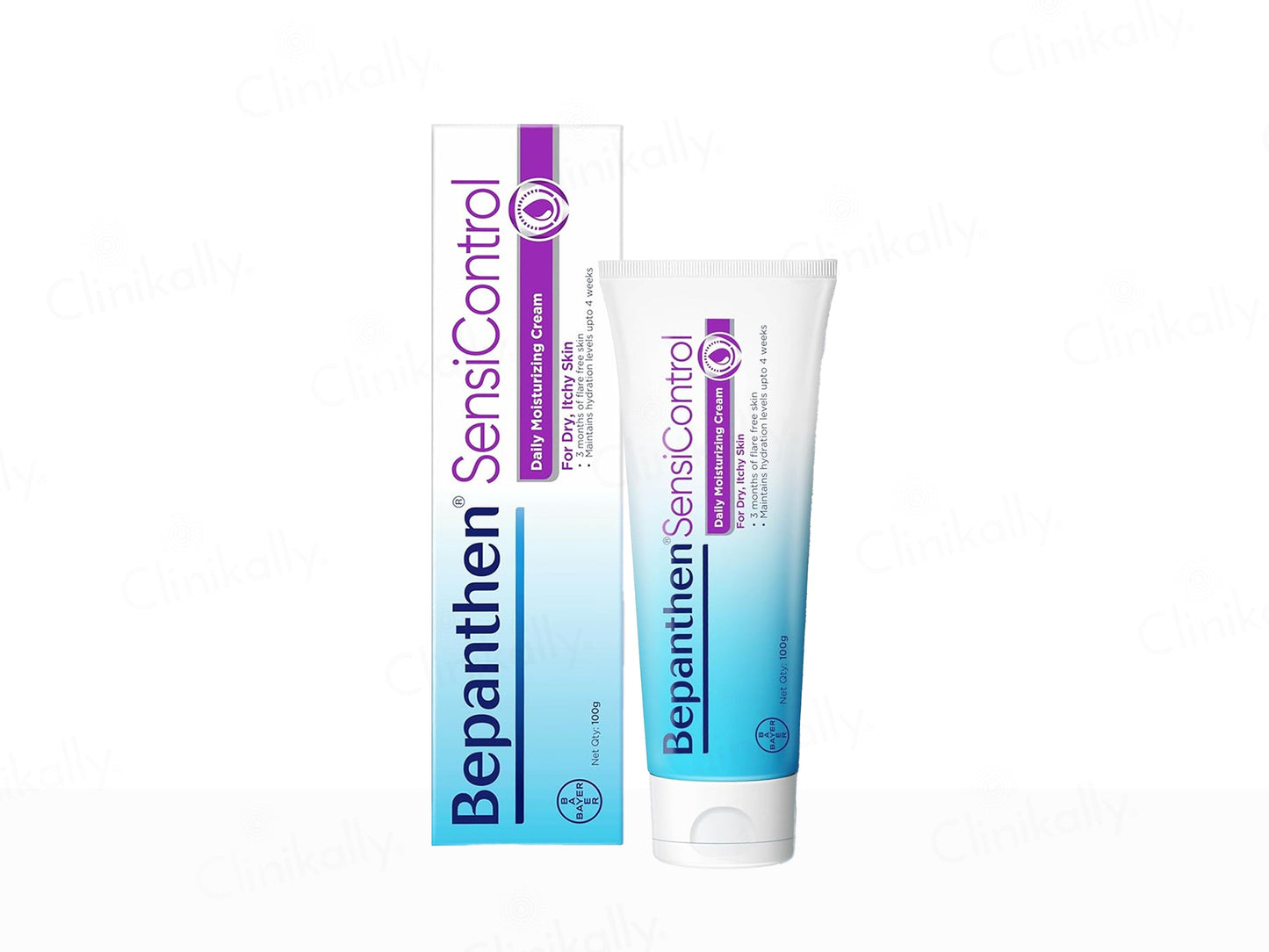 Bepanthen SensiControl cream tube and packaging on a white background