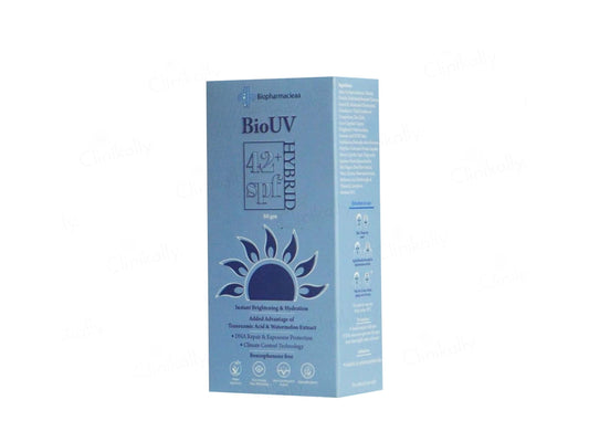 Blue box of BioUV product on a white background
