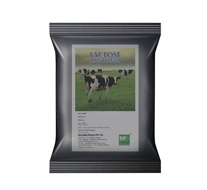 Lactose-free product packaging with cows in a field on a white background