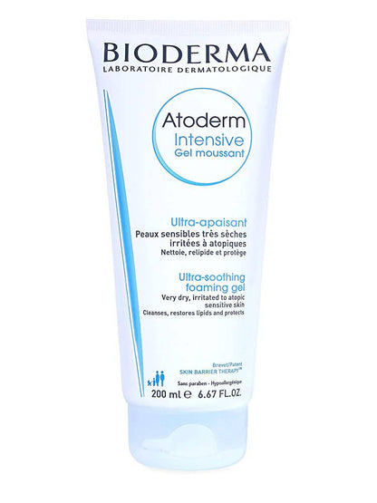 Bioderma Atoderm Intensive foaming gel on a white background