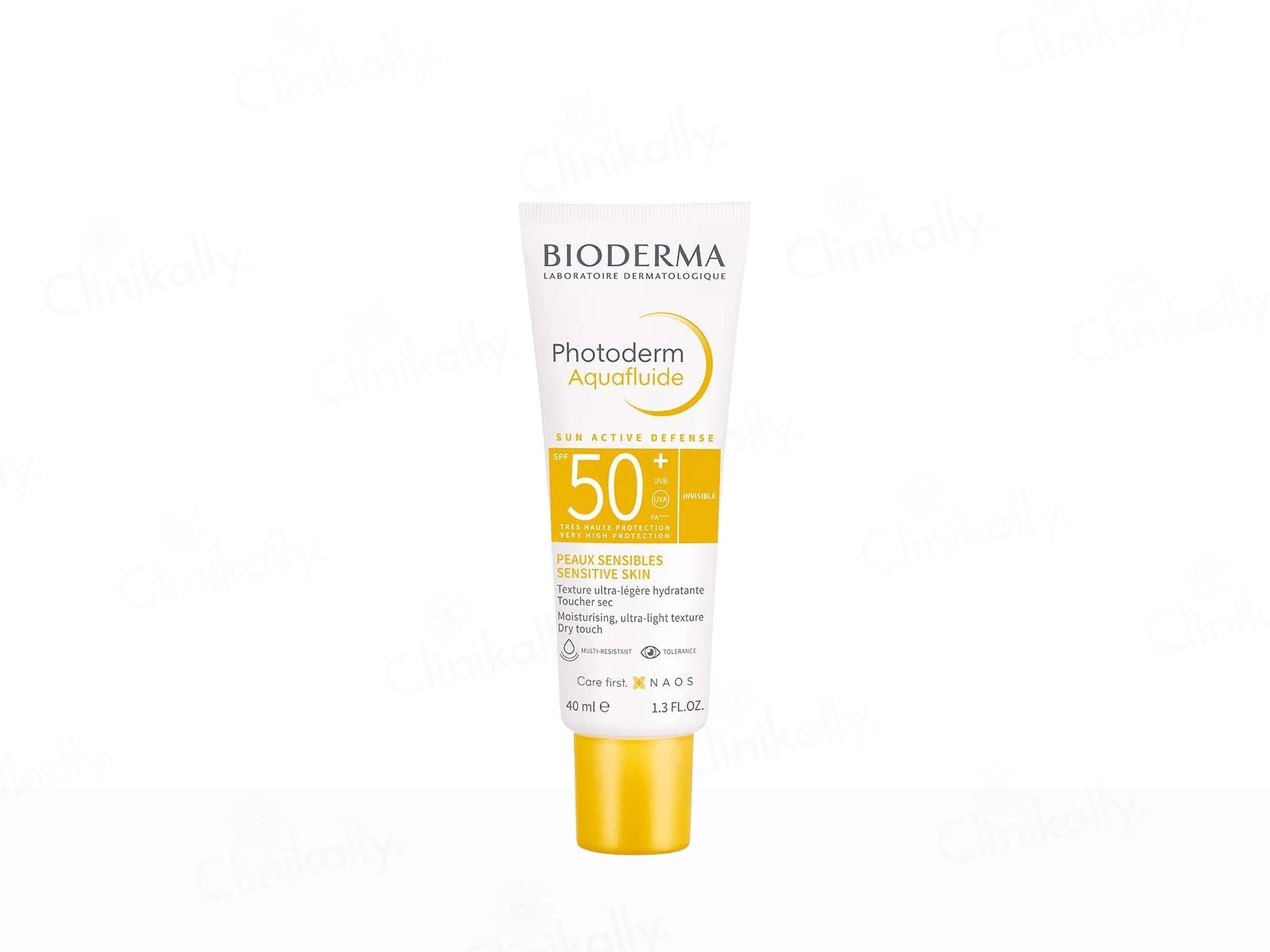 Bioderma sunscreen bottle on a white background