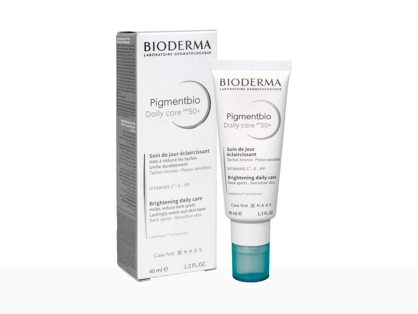 Bioderma Pigmentbio daily care product on a white background