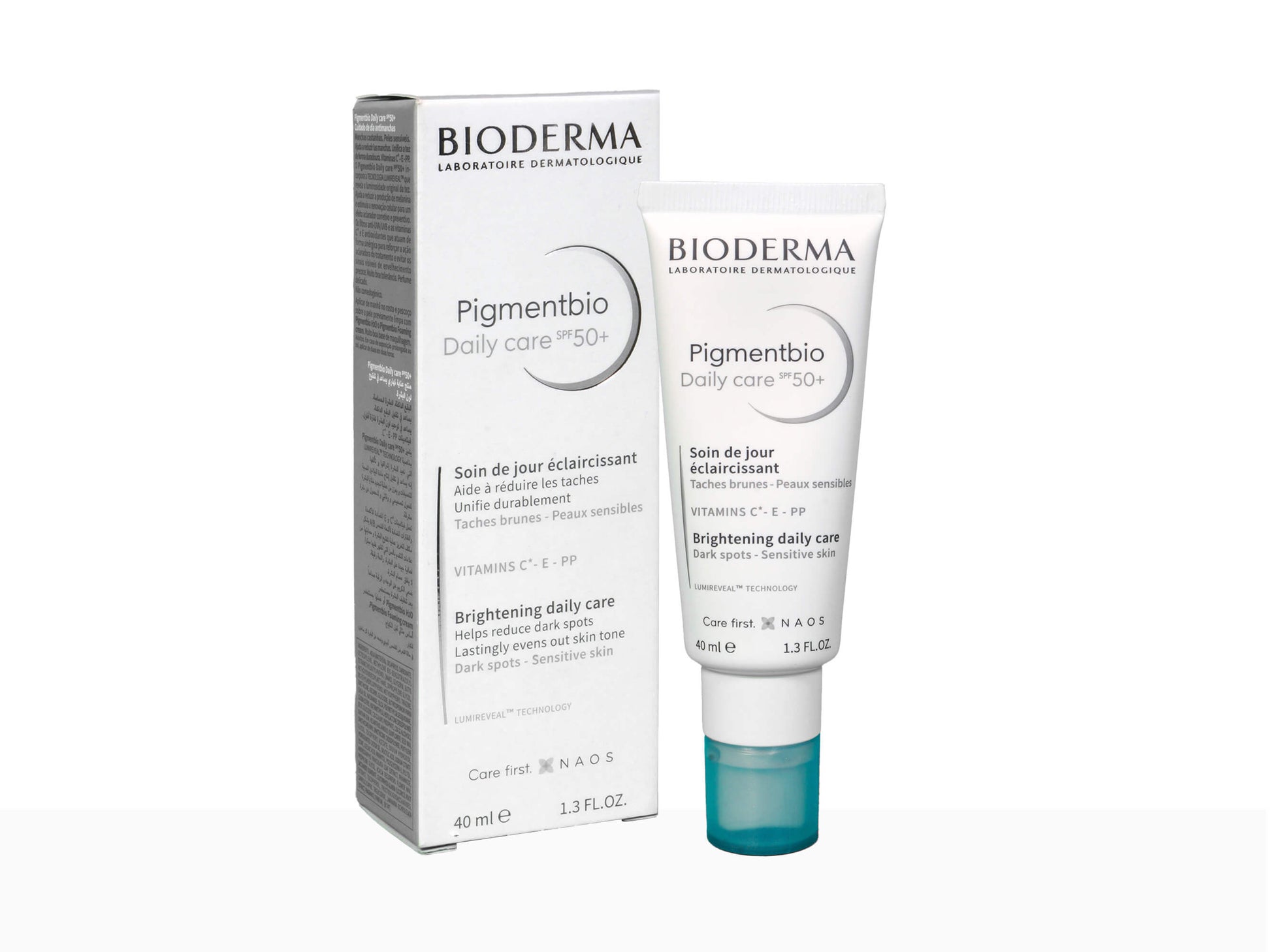 Bioderma Pigmentbio daily care product on a white background