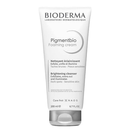 Bioderma Pigmentbio Foaming Cream tube on a white background