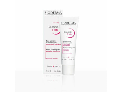Two Bioderma Sensibio Forte skincare products on a white background
