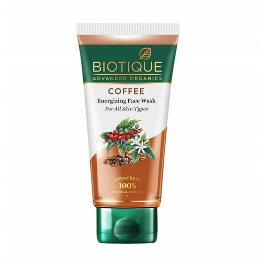 Biotique Coffee Energizing Face Wash tube on a white background