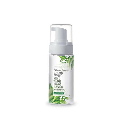 Biotique Neem & Tea Tree Foaming Face Wash bottle on a white background