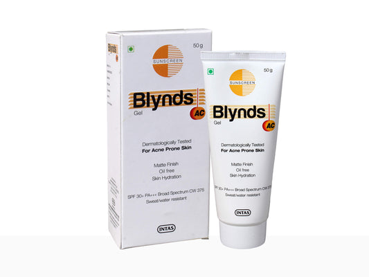 Blyndzs gel packaging including tube and box on a white background
