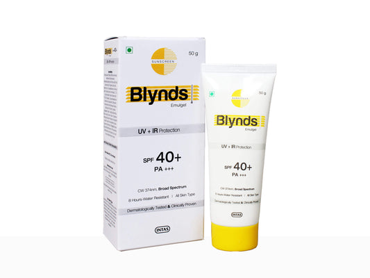 Blynds sunscreen cream tube and packaging on a white background