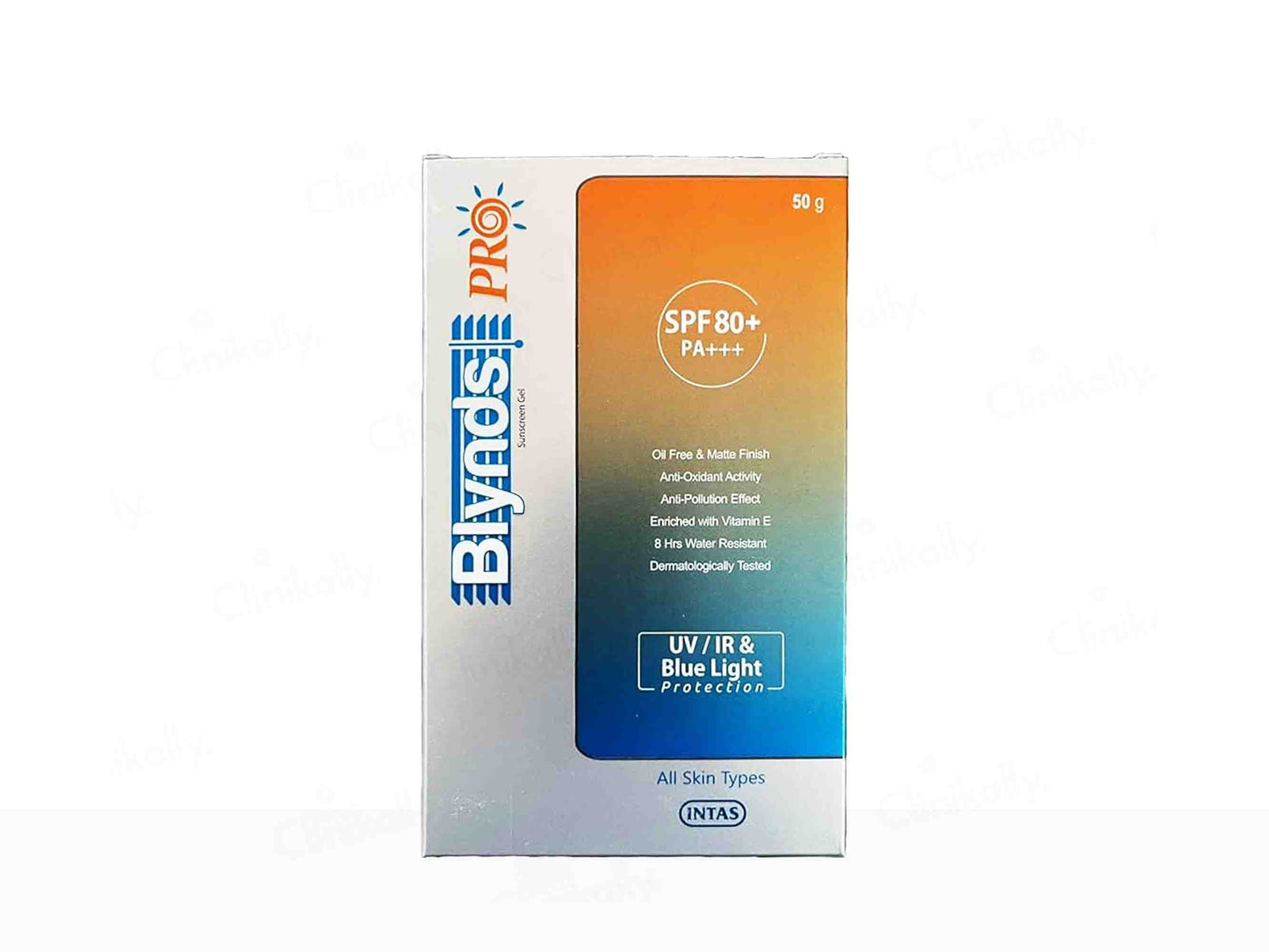Box of Ellyos Pro sunscreen with gradient design on a white background