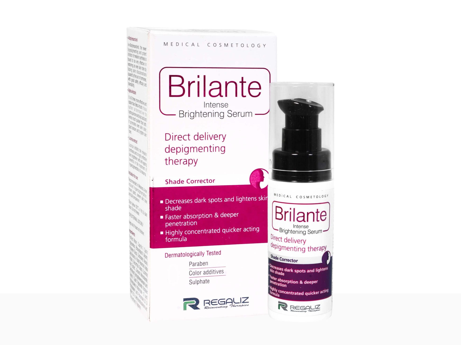 Brilante Intense Brightening Serum packaging on a white background