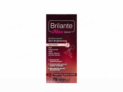 Brilante Max Serum packaging on a white background