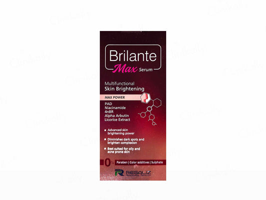 Brilante Max Serum packaging on a white background