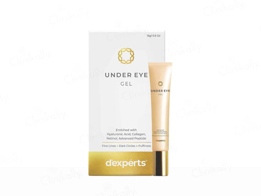 Dexperts under eye gel packaging on a white background